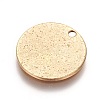 Ion Plating(IP) 304 Stainless Steel Textured Pendants X-STAS-I098-01-15mm-G-2