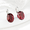 Oval Alloy Rhinestone Leverback Earrings FS-WG5DBAA-07-1
