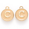 Golden Plated Alloy Enamel Charms X-ENAM-S118-06C-1