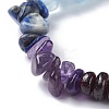 Kids 7 Chakra Natural Mixed Stone Chip Beads Stretch Bracelet with Heart BJEW-JB07377-4
