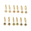 Rack Plating Brass Micro Pave Cubic Zirconia Huggie Hoop Earrings EJEW-F278-18-G-1