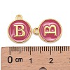 Golden Plated Alloy Enamel Charms X-ENAM-S118-08B-3