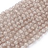 8MM Tan Round Crackle Glass Beads Strands for Jewelry Making X-CCG-Q001-8mm-07-1