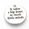 Tibetan Style Alloy Pendants for Teachers' Day TIBE-S311-14AS-LF-2