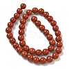 Grade A Natural Red Jasper Bead Strands G-P075-36-8mm-5