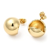 Rack Plating Brass Round Ball Stud Earrings X-EJEW-D064-05G-2