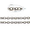 Brass Flat Oval Cable Chains X-CHC025Y-AB-3