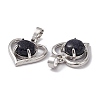 Synthetic Blue Goldstone Pendants G-P484-04P-08-3