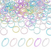 150Pcs 6 Colors Plastic Loose Leaf Book Binder Hinged Rings FIND-TA0010-54A-1