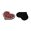 Heart Hotfix Glass Rhinestone with Cloth Patches PATC-T002-02D-2
