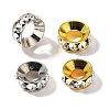 Brass Rhinestone Spacer Beads KK-M313-44E-1