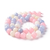 Natural White Jade Imitation Morganite Beads Strands X-G-I299-F14-8mm-2