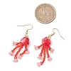 Glass Seed & Glass Beaded Dangle Earrings EJEW-MZ00687-04-4