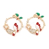 Rack Plating Alloy Enamel Pendants LS-FIND-A040-04KCG-01-1