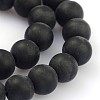Frosted Glass Round Bead Strands GLAA-J064-8mm-02-1