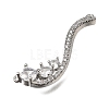 Brass Micro Pave Clear Cubic Zirconia Connector Charms CU-CBA3569-04P-D-2