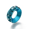 Brass Rhinestone Spacer Beads KK-M313-44D-2