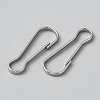 304 Stainless Steel Push Gate Snap Keychain Clasp Findings LS-STAS-WH20010-005P-06-2