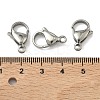 Tarnish Resistant 304 Stainless Steel Lobster Claw Clasps X-STAS-G035-G-3