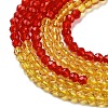 Transparent Gradient Color Glass Beads Strands GLAA-H021-01A-38-3