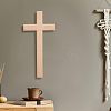 Wooden Cross Hanging Wall Decorations HJEW-WH0036-45-5