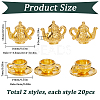 40Pcs 2 Styles Alloy Charms FIND-SC0013-16-2