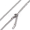 Non-Tarnish 304 Stainless Steel Rolo Chain Necklace for Men Women NJEW-K245-022A-2