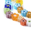 Handmade Millefiori Glass Bead Strands LAMP-J035-4mm-02-2