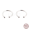 Anti-Tarnish Rhodium Plated 925 Sterling Silver Cuff Earrings EJEW-H124-06P-4