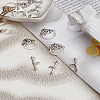 Tibetan Style Flower Toggle Clasps FIND-LP0007-43-1