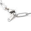 304 Stainless Steel Paperclip Chains Necklace NJEW-JN03593-02-6