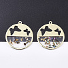 Epoxy Resin Pendants RESI-S365-77-2