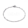 Unisex 201 Stainless Steel Bar Link Chain Bracelets BJEW-L637-35A-P-1