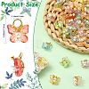 50Pcs Transparent Acrylic with ABS Plastic Pearl Charms PALLOY-CJ00181-2