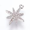 Brass Micro Pave Cubic Zirconia Charms ZIRC-G116-09P-1