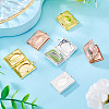 6Pcs 3 Colors Brass Locket Pendants KK-TA0001-98-5