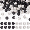 100Pcs 2 Colors Pave Disco Ball Beads RB-TA0001-28-1