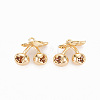 Brass Micro Pave Chocolate Cubic Zirconia Charms KK-N231-240-NF-1