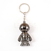 Plastic Astronaut Keychains KEYC-WH0024-02B-2