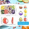 56G 8 Styles Handmade Polymer Clay Cabochons CLAY-FS0001-48-4