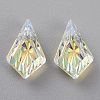 Embossed Glass Rhinestone Pendants GLAA-J101-01A-001AB-2
