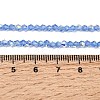 AB Color Plated Transparent Glass Beads Strands GLAA-G127-01E-4