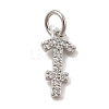 Brass Micro Pave Cubic Zirconia Charms KK-E077-02P-07-1