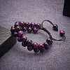 Natural Tiger Eye Braided Bead Bracelet BJEW-SW00001-15-4