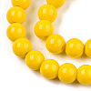 Opaque Solid Color Glass Beads Strands GLAA-T032-P6mm-08-2