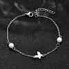 304 Stainless Steel Butterfly Link Bracelets BJEW-C098-01C-P-2