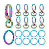 20Pcs 2 Style Oval Alloy Swivel Clasps Lanyard Snap Hook FIND-PH0026-93-6