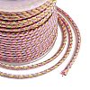 11M Polyester Braided Cord with Cotton Core & Metallic Thread OCOR-Z006-01-21-3
