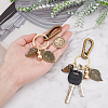 SUPERFINDINGS 2Pcs Brass Keychain KEYC-FH0001-06-2