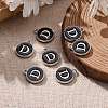 Platinum Plated Alloy Charms X-ENAM-S118-02D-P-5